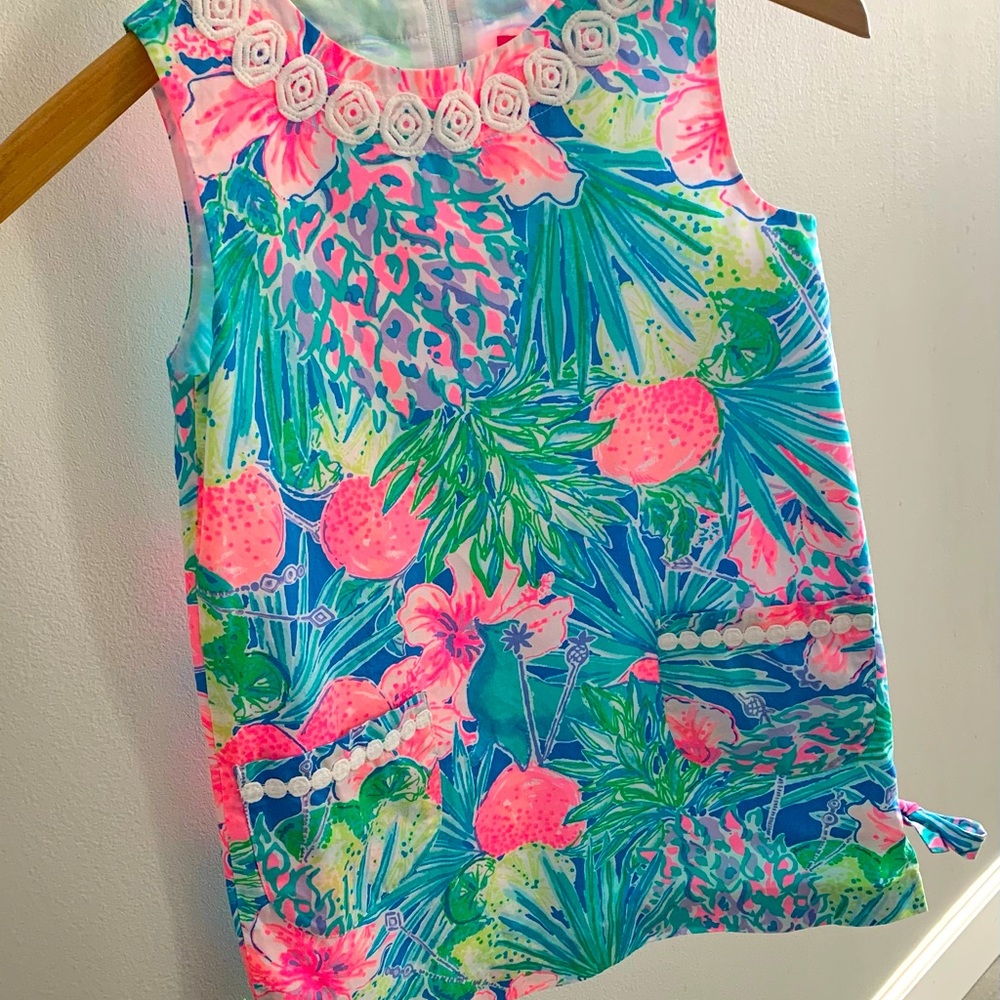 Adorable Girls Lilly Pulitzer Classic Shift Dress Size 7